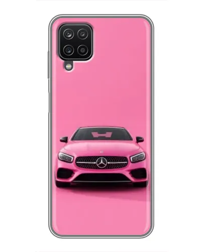 Чехол для Samsung Galaxy A12 с картинкой «Розовый Mercedes AMG»