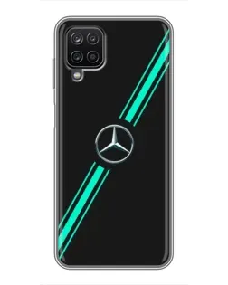 Чехол для Samsung Galaxy A12 с картинкой «Спортивные линии Mercedes»