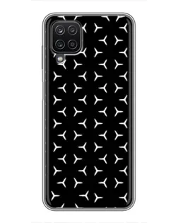 Чехол для Samsung Galaxy A12 с картинкой «Mercedes паттерн звезд»