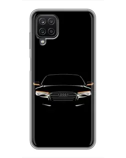 Чехол для Samsung Galaxy A12 с картинкой «Audi — ночной контур»
