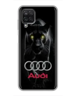 Чехол для Samsung Galaxy A12 с картинкой «Пантера и Audi»