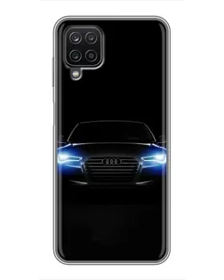 Чехол для Samsung Galaxy A12 с картинкой «Audi в неоне»