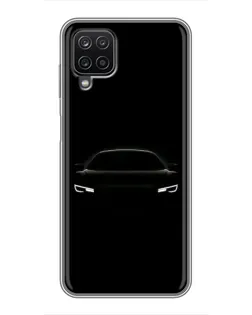 Чехол для Samsung Galaxy A12 с картинкой «Взгляд Audi в темноте»