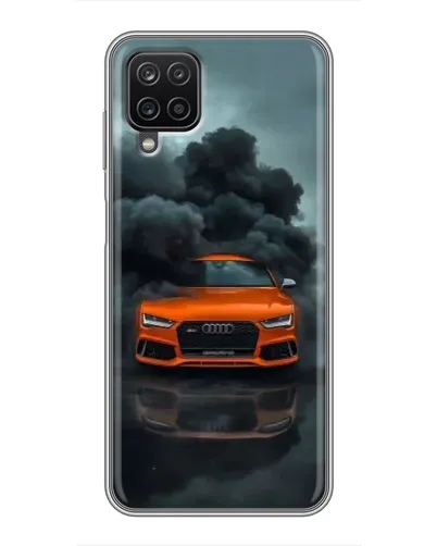 Чехол для Samsung Galaxy A12 с картинкой «Audi в облаках дыма»