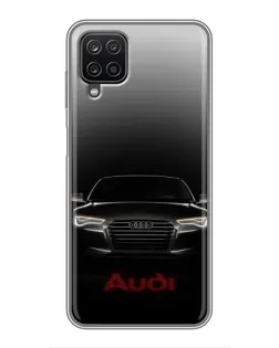 Чехол для Samsung Galaxy A12 с картинкой «Audi — градиентный контур»