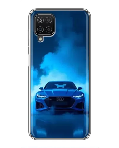 Чехол для Samsung Galaxy A12 с картинкой «Audi — голубая энергия»
