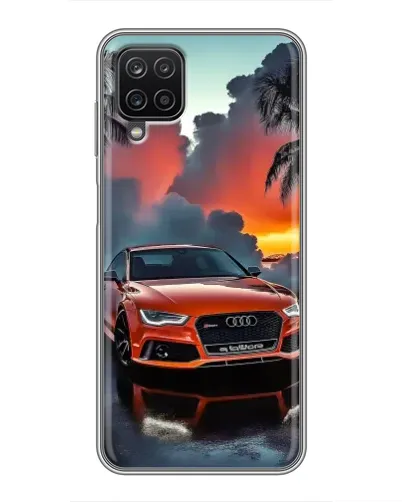 Чехол для Samsung Galaxy A12 с картинкой «Audi — закат»