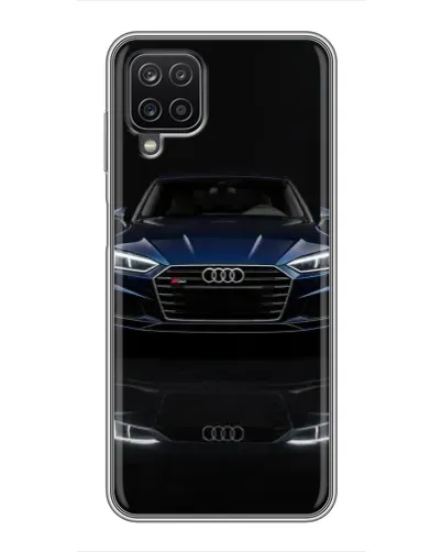 Чехол для Samsung Galaxy A12 с картинкой «Audi — ночное отражение»