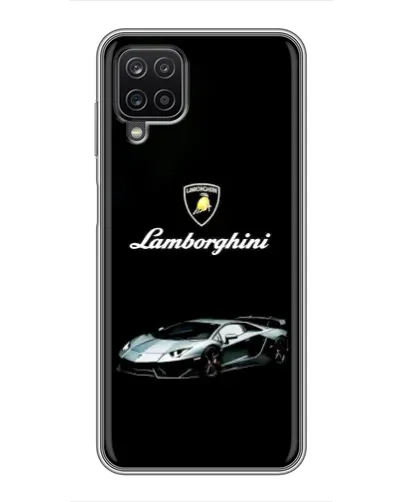 Чехол для Samsung Galaxy A12 с картинкой «Логотип Lamborghini классика»
