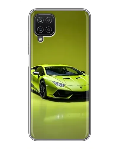 Чехол для Samsung Galaxy A12 с картинкой «Салатовый Lamborghini Huracan»