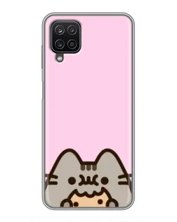 Чехол для Samsung Galaxy A12 с картинкой «Pusheen и печенье»