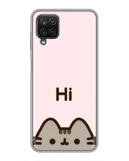 Чохол для Samsung Galaxy A12 з картинкою «Пушин каже Hi»