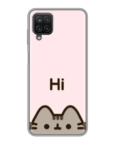Чохол для Samsung Galaxy A12 з картинкою «Пушин каже Hi»