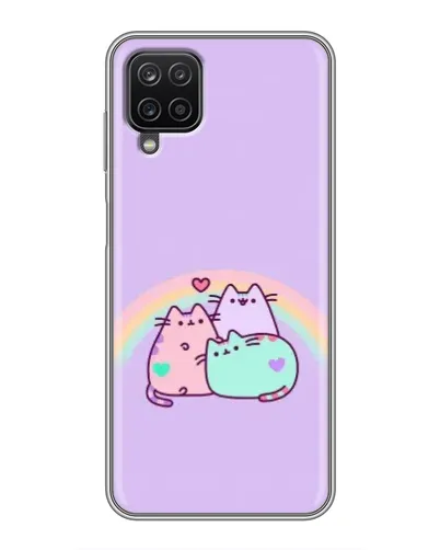 Чохол для Samsung Galaxy A12 з картинкою «Веселкові Пушини»