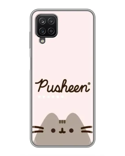 Чохол для Samsung Galaxy A12 з картинкою «Pusheen логотип»