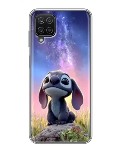 Чехол для Samsung Galaxy A12 с картинкой «Стич на рассвете»