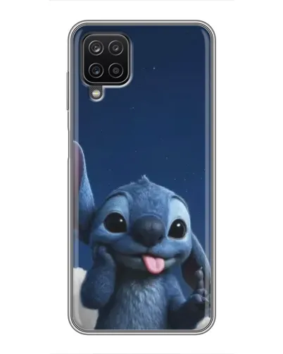 Чехол для Samsung Galaxy A12 с картинкой «Стич в облаках»