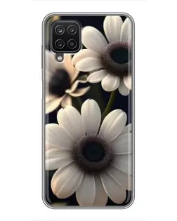 Чохол для Samsung Galaxy A12 з картинкою «Білі маргаритки макро»