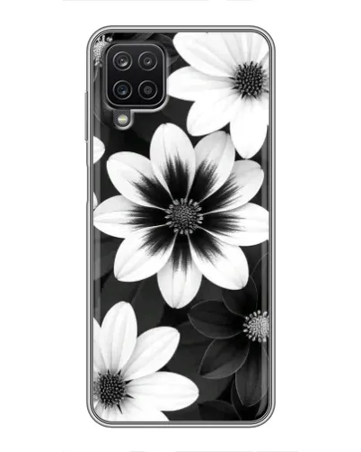 Чохол для Samsung Galaxy A12 з картинкою «Монохромні айстри»