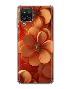 Чохол для Samsung Galaxy A12 з картинкою «Помаранчева макро квітка»