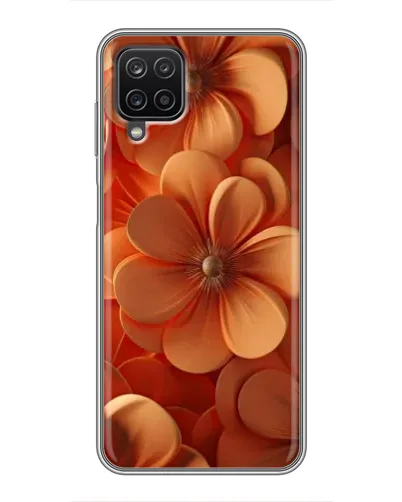 Чохол для Samsung Galaxy A12 з картинкою «Помаранчева макро квітка»
