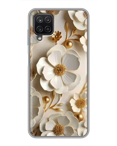 Чохол для Samsung Galaxy A12 з картинкою «Білі паперові квіти»