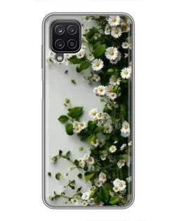 Чохол для Samsung Galaxy A12 з картинкою «Гілка дрібних білих квітів»