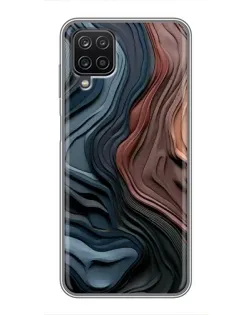 Чехол для Samsung Galaxy A12 с картинкой «Цветные волны каньона»