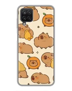 Чехол для Samsung Galaxy A12 с картинкой «Капибары с апельсинами» Чехол для Samsung Galaxy A12 с картинкой «Капибары с апельсинами»