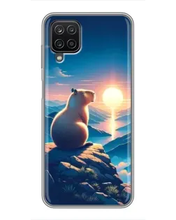 Чехол для Samsung Galaxy A12 с картинкой «Закат солнца с капибарой» Чехол для Samsung Galaxy A12 с картинкой «Закат солнца с капибарой»