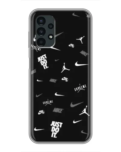 Чохол для Samsung Galaxy A13 (4G) з картинкою «Nike Black Pattern» Чохол для Samsung Galaxy A13 (4G) з картинкою «Nike Black Pattern»