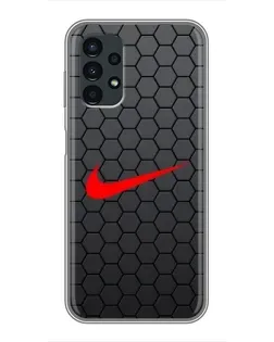 Чехол для Samsung Galaxy A13 (4G) с картинкой «Nike — карбоновая сетка»