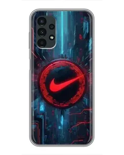 Чехол для Samsung Galaxy A13 (4G) с картинкой «Техногенный стиль Nike»