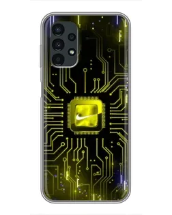 Чехол для Samsung Galaxy A13 (4G) с картинкой «Nike — золотая искра»