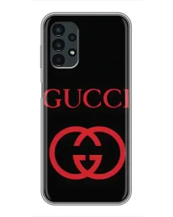 Чехол для Samsung Galaxy A13 (4G) с картинкой «Gucci — красный логотип»