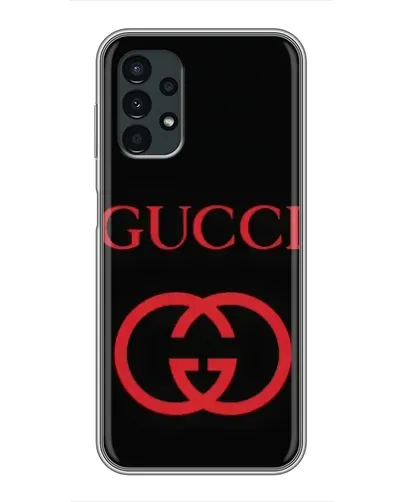 Чехол для Samsung Galaxy A13 (4G) с картинкой «Gucci — красный логотип»