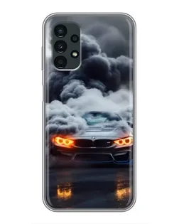 Чехол для Samsung Galaxy A13 (4G) с картинкой «BMW в дыму»