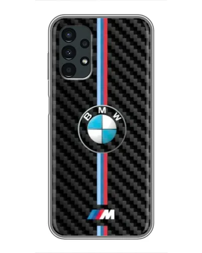 Чехол для Samsung Galaxy A13 (4G) с картинкой «Эмблема BMW и карбон»