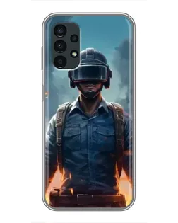 Чехол для Samsung Galaxy A13 (4G) с картинкой «PUBG — реалистичный герой»