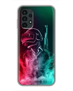 Чехол для Samsung Galaxy A13 (4G) с картинкой «PUBG — огненный воин»