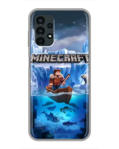 Чехол для Samsung Galaxy A13 (4G) с картинкой «Minecraft ледяной мир»