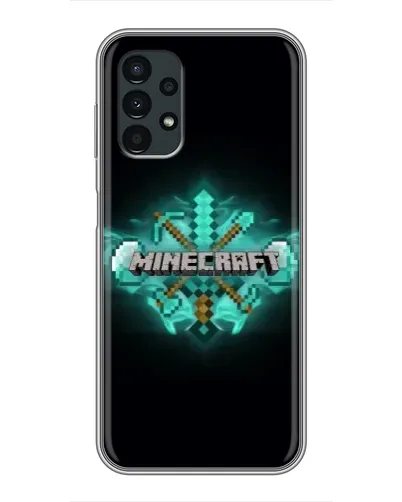 Чехол для Samsung Galaxy A13 (4G) с картинкой «Minecraft Diamond лого»