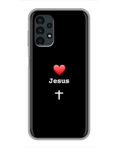 Чехол для Samsung Galaxy A13 (4G) с картинкой «Сердце - Jesus»