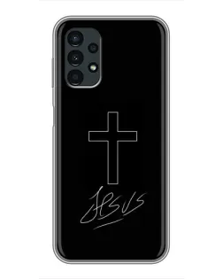 Чехол для Samsung Galaxy A13 (4G) с картинкой «Графический крест Jesus» Чехол для Samsung Galaxy A13 (4G) с картинкой «Графический крест Jesus»