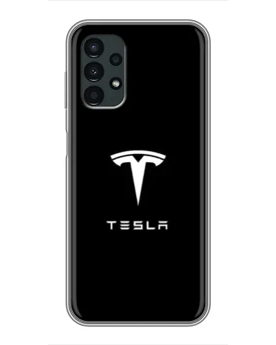 Чехол для Samsung Galaxy A13 (4G) с картинкой «Tesla White Logo»