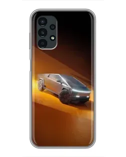 Чехол для Samsung Galaxy A13 (4G) с картинкой «Cybertruck в пустыне»