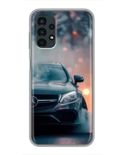 Чехол для Samsung Galaxy A13 (4G) с картинкой «Mercedes — ночной город»