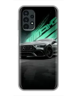 Чехол для Samsung Galaxy A13 (4G) с картинкой «Темный Mercedes AMG»