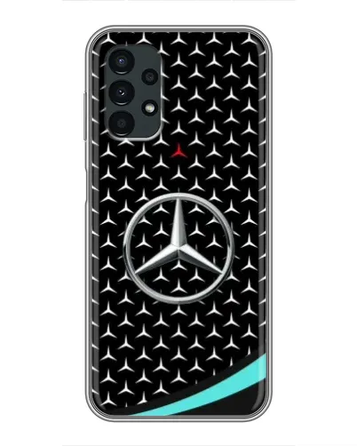 Чехол для Samsung Galaxy A13 (4G) с картинкой «Mercedes — бирюзовый акцент»