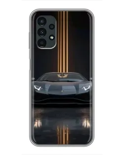 Чехол для Samsung Galaxy A13 (4G) с картинкой «Lamborghini золотые линии»